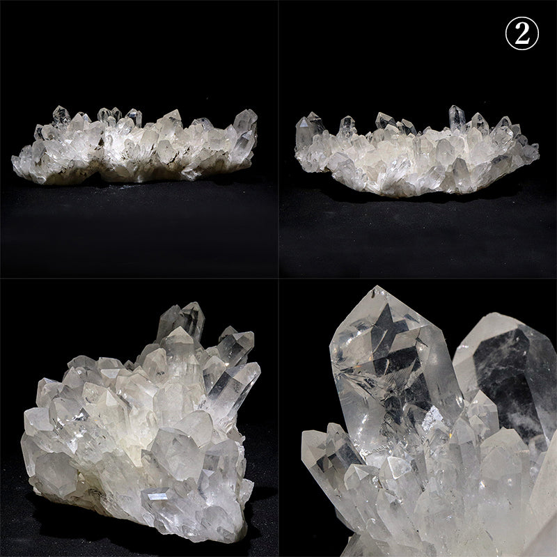 水晶＜マダガスカル産＞　クラスター　約横15～23×縦11～13×高8～11cm [co-g3362]