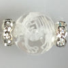 Parts Rondelle Silver Flower Shape 100 Pack [sb-g0117]