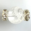 Parts Rondelle Silver Flower Shape 100 Pack [sb-g0117]