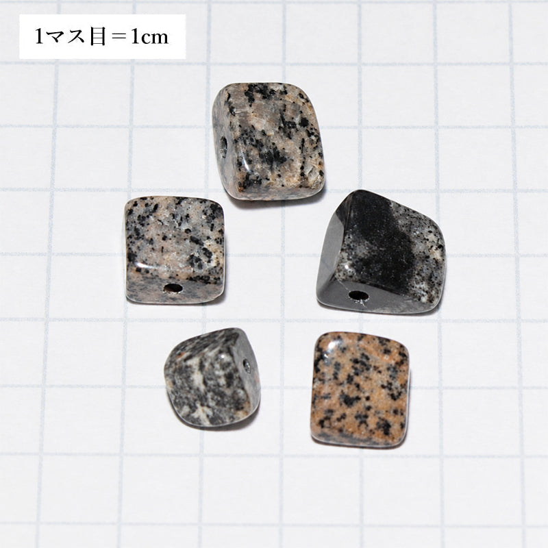 【現品限り】ユーパーライト＜アメリカ産＞　角型　横穴　約8×12～8×10mm　天然石パーツ　5個入り（1パック） [co-g3477]