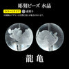 Carved beads Dragon Turtle (uncarved) Crystal Round [be-g0099]