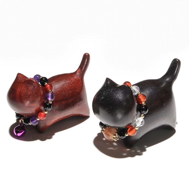 【割引不可】【ハロウィン限定】置物　宝来猫　魔除けの首輪付き　全2種　日本製 [co-g3027]