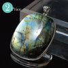 Get 30% off when you purchase 10 or more eligible items. Discount automatically applied at checkout. Labradorite Pendant Top from Madagascar, Irregular Shape, Silver 925 [co-g1265]