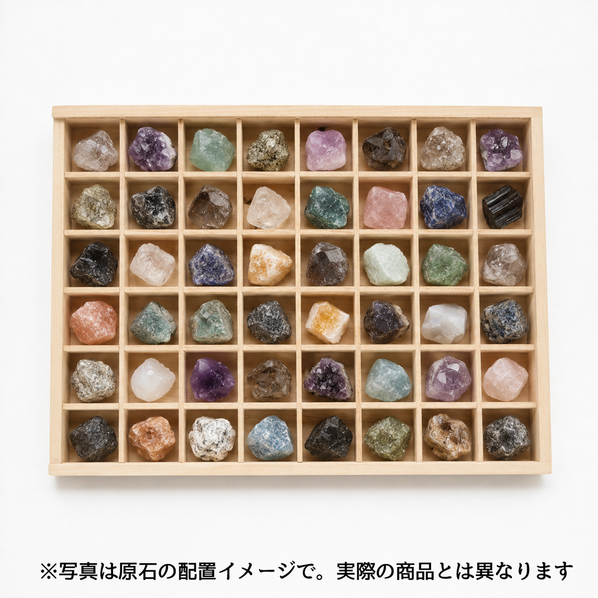 【パワーズウッド】　48マス 木製コレクションケース クリアふた付き [co-g3007]