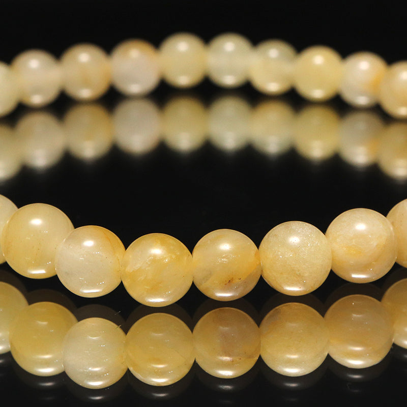 【日本銘石】ブレス　静岡水晶＜静岡県産＞　Aランク　丸 約6mm　ランダム発送 [co-g1781]