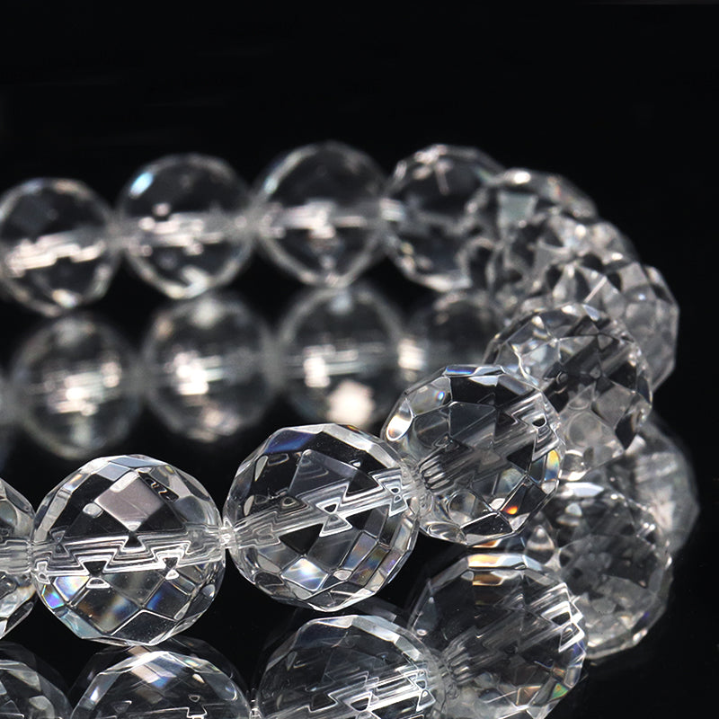 ブレス　天然水晶＜ブラジル産＞　山梨研磨　64面ハンドカット  [co-g1550]