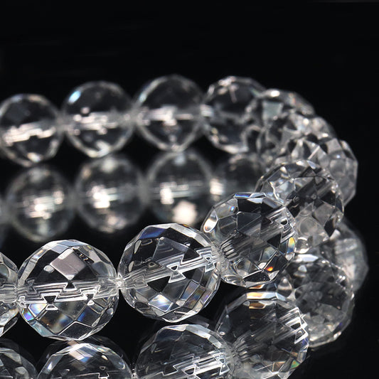 ブレス　天然水晶＜ブラジル産＞　山梨研磨　64面ハンドカット  [co-g1550]