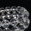 Natural Quartz Crystal Bracelet (Brazilian), Polished in Yamanashi, 64 Hand-Cut Facets [co-g1550]