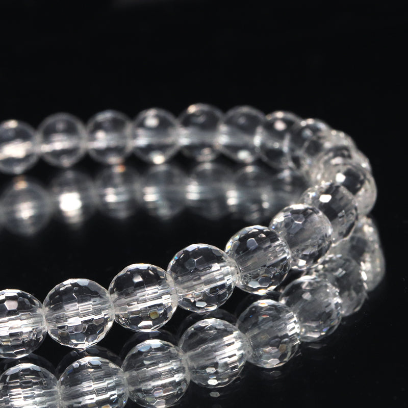 ブレス　天然水晶＜ブラジル産＞　山梨研磨　128面ハンドカット  [co-g1427]