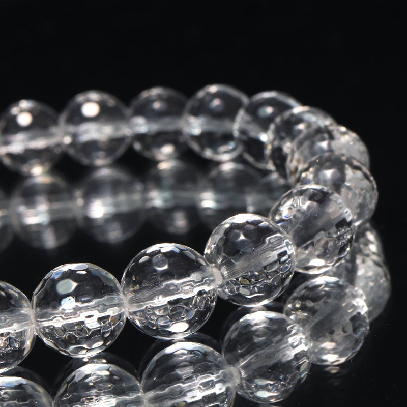 ブレス　天然水晶＜ブラジル産＞　山梨研磨　128面ハンドカット  [co-g1427]