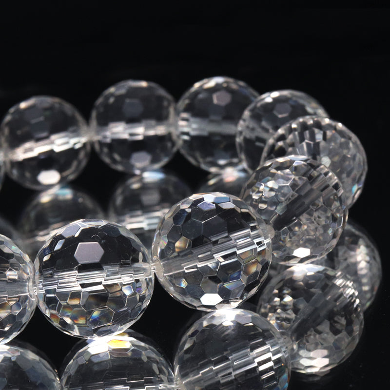 ブレス　天然水晶＜ブラジル産＞　山梨研磨　128面ハンドカット  [co-g1427]