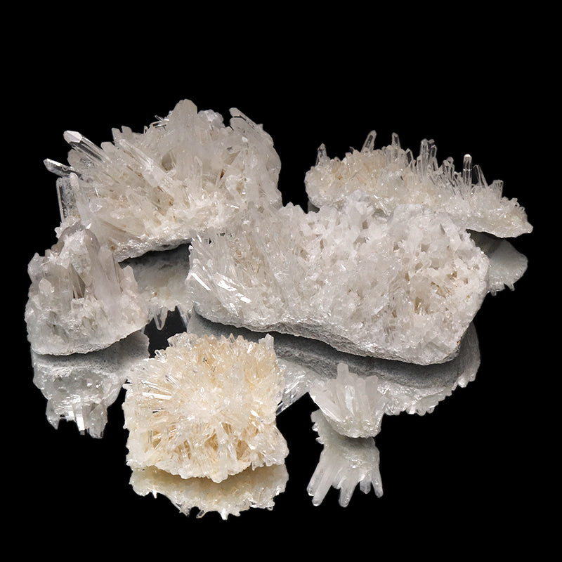 【数量限定】ミニクラスター　水晶＜四川省産＞　大きさランダムセット　約200g　詰め合わせ　ランダム発送  [co-g1783]