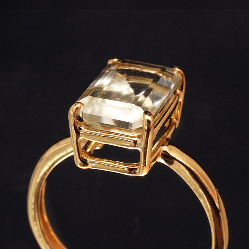 指輪・リング　リビアングラス＜エジプト産＞　silver925　18Kメッキ　ゴールド [co-g0929]