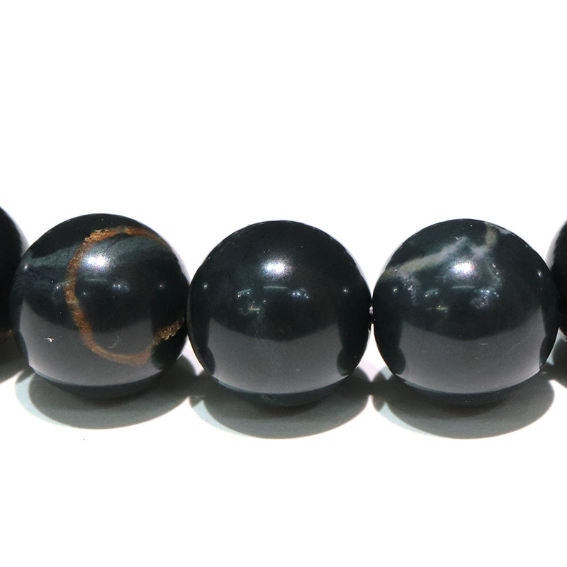 【日本銘石】ブレス　神居古潭＜北海道産＞ 　ブルー系　丸  [br-g8245]