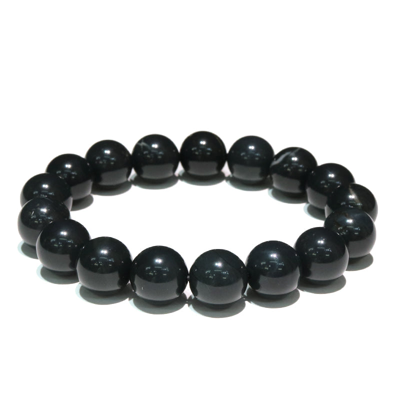 【日本銘石】ブレス　神居古潭＜北海道産＞ 　ブルー系　丸  [br-g8245]