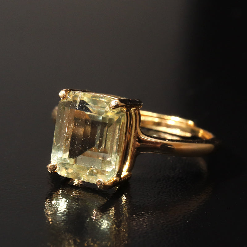 指輪・リング　リビアングラス＜エジプト産＞　silver925　18Kメッキ　ゴールド [co-g0929]