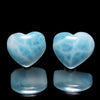 [20% OFF Aquarius Zodiac Stone until January 19th (Automatic Discount at Checkout)] Larimar Loose Stone (Dominican Republic), Heart Shape, Approx. 12-13 x 10-12mm, Hole-Through, Random Shipment [co-g1846]