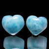 [20% OFF Aquarius Zodiac Stone until January 19th (Automatic Discount at Checkout)] Larimar Loose Stone (Dominican Republic), Heart Shape, Approx. 12-14 x 11-12.5mm, Hole-Through, Random Shipping [co-g1847]