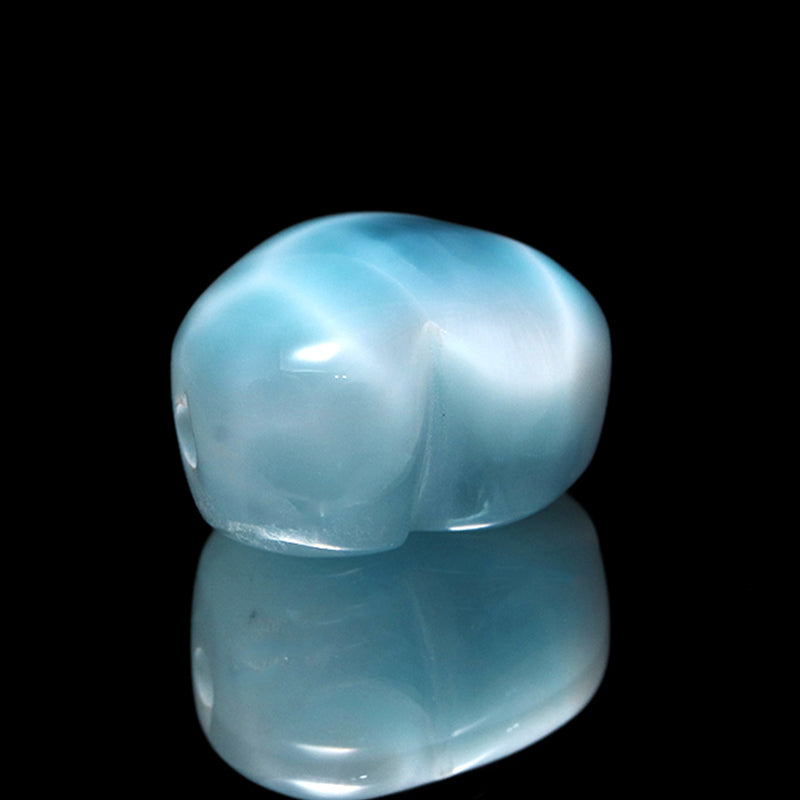 【1/19まで水瓶座星座石20％OFF(決済時に自動割引)】バラ石　ラリマー＜ドミニカ産＞　ハート形　約15×約14mm　貫通穴　ランダム発送　 [co-g1850]