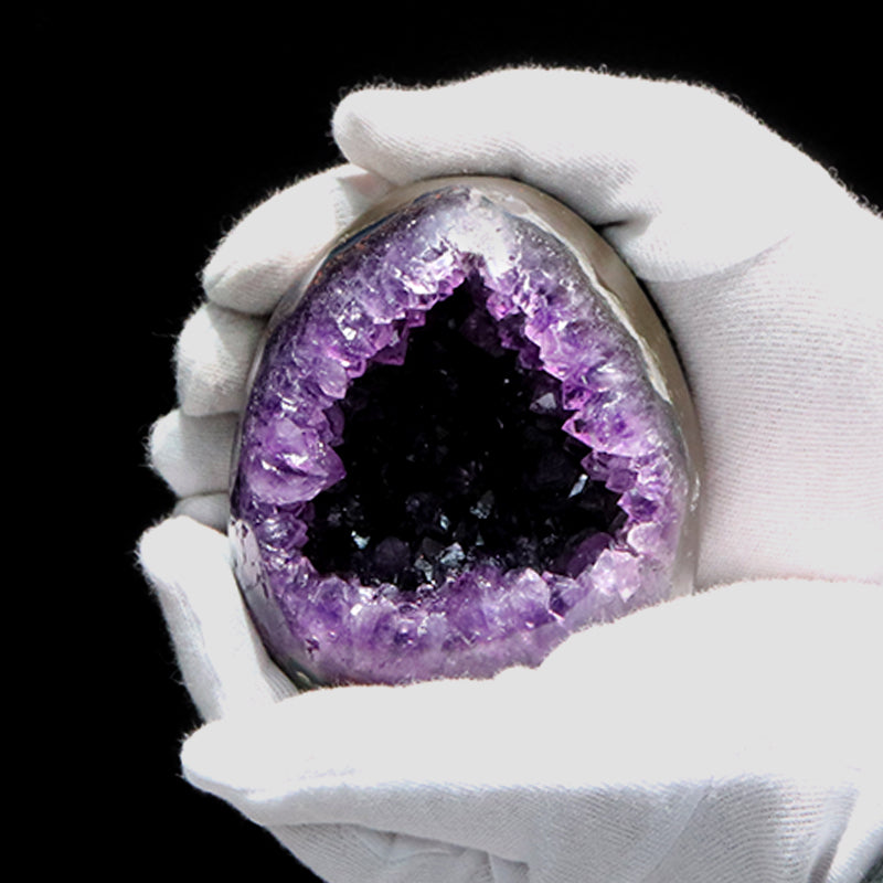 【1/19まで水瓶座星座石20％OFF(決済時に自動割引)】【動画】【一点物】ジオード　アメジスト　エッグ型　ウルグアイ産　[co-g1863]