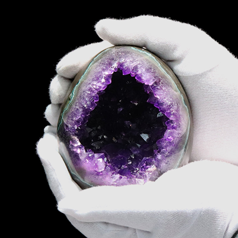 【1/19まで水瓶座星座石20％OFF(決済時に自動割引)】【動画】【一点物】ジオード　アメジスト　エッグ型　ウルグアイ産　[co-g1865]