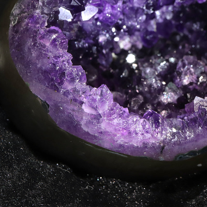 【1/19まで水瓶座星座石20％OFF(決済時に自動割引)】【動画】【一点物】ジオード　アメジスト　エッグ型　ウルグアイ産　[co-g1858]