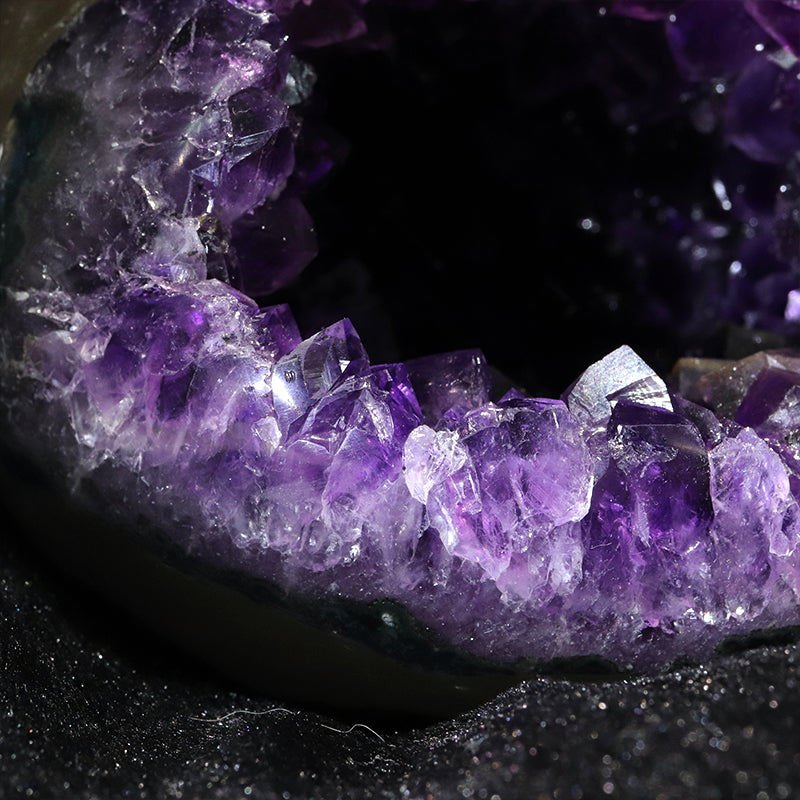 【1/19まで水瓶座星座石20％OFF(決済時に自動割引)】【動画】【一点物】ジオード　アメジスト　エッグ型　ウルグアイ産　[co-g1859]