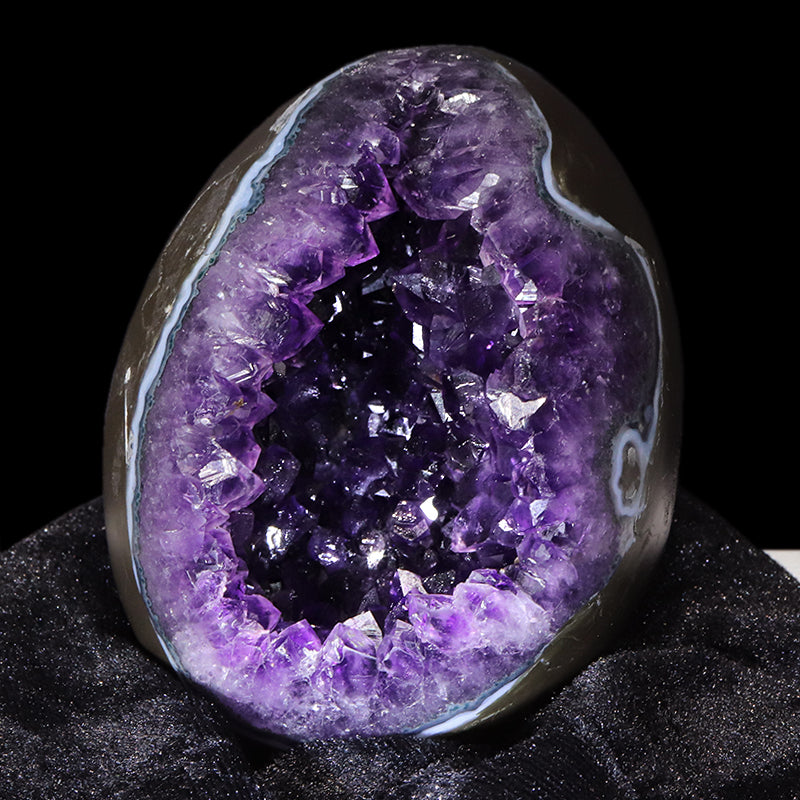 【1/19まで水瓶座星座石20％OFF(決済時に自動割引)】【動画】【一点物】ジオード　アメジスト　エッグ型　ウルグアイ産　[co-g1860]