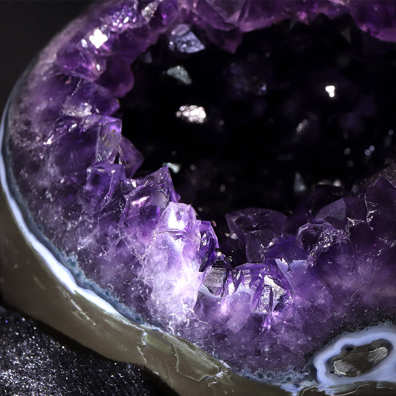 【1/19まで水瓶座星座石20％OFF(決済時に自動割引)】【動画】【一点物】ジオード　アメジスト　エッグ型　ウルグアイ産　[co-g1860]