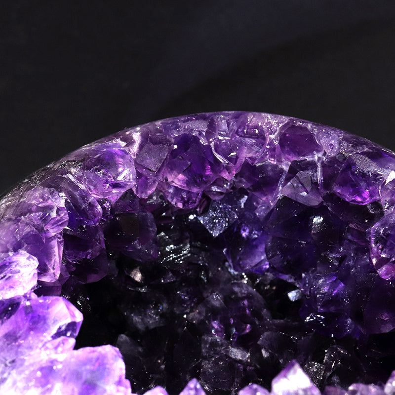 【1/19まで水瓶座星座石20％OFF(決済時に自動割引)】【動画】【一点物】ジオード　アメジスト　エッグ型　ウルグアイ産　[co-g1861]