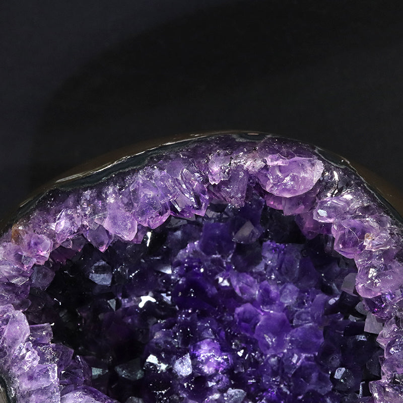 【1/19まで水瓶座星座石20％OFF(決済時に自動割引)】【動画】【一点物】ジオード　アメジスト　エッグ型　ウルグアイ産　[co-g1862]