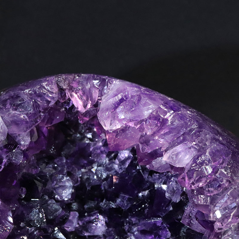 【1/19まで水瓶座星座石20％OFF(決済時に自動割引)】【動画】【一点物】ジオード　アメジスト　エッグ型　ウルグアイ産　[co-g1863]