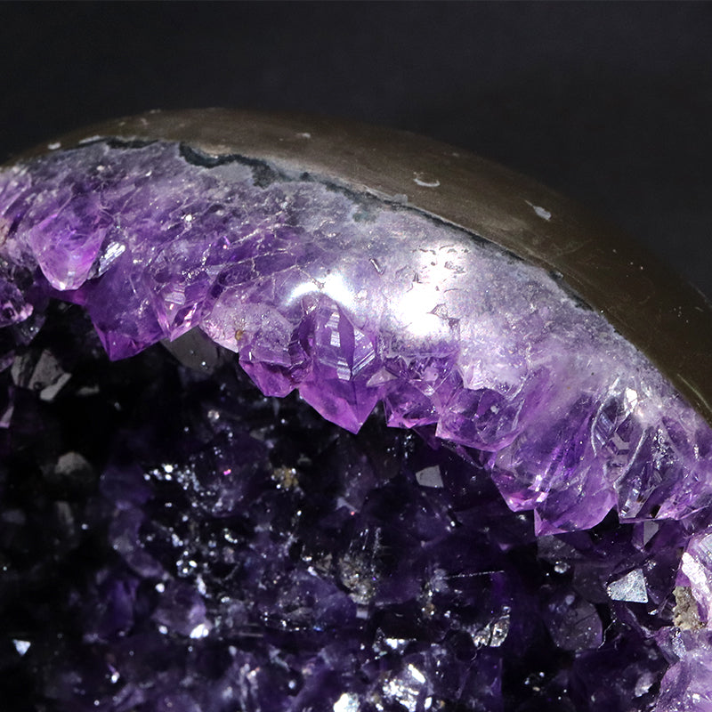 【1/19まで水瓶座星座石20％OFF(決済時に自動割引)】【動画】【一点物】ジオード　アメジスト　エッグ型　ウルグアイ産　[co-g1864]