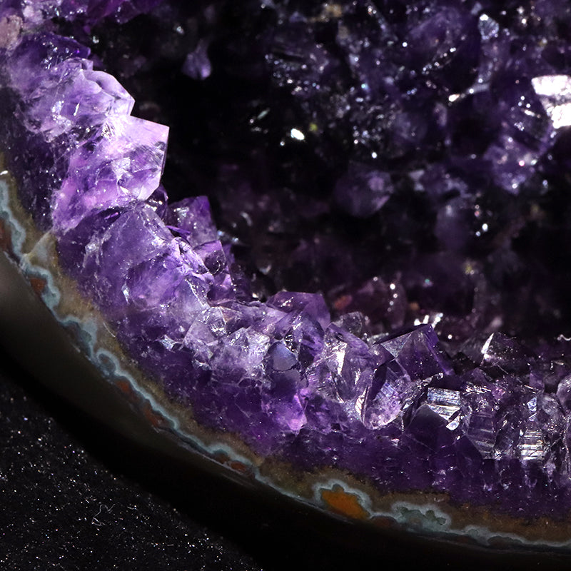 【1/19まで水瓶座星座石20％OFF(決済時に自動割引)】【動画】【一点物】ジオード　アメジスト　エッグ型　ウルグアイ産　[co-g1864]