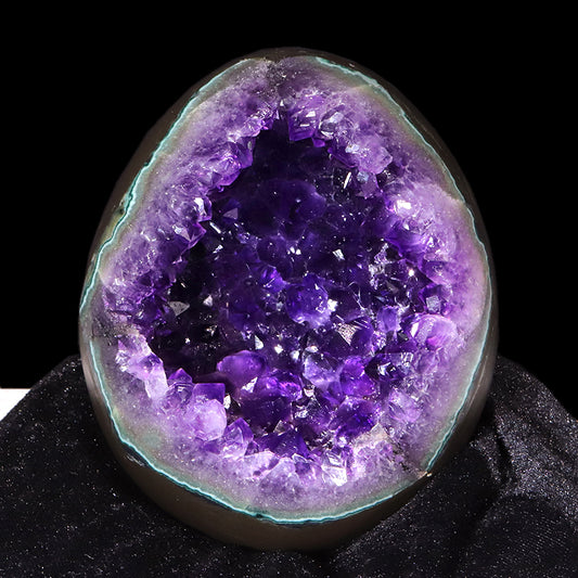 【1/19まで水瓶座星座石20％OFF(決済時に自動割引)】【動画】【一点物】ジオード　アメジスト　エッグ型　ウルグアイ産　[co-g1865]