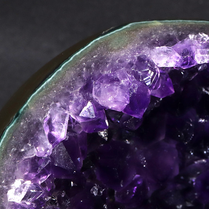 【1/19まで水瓶座星座石20％OFF(決済時に自動割引)】【動画】【一点物】ジオード　アメジスト　エッグ型　ウルグアイ産　[co-g1865]