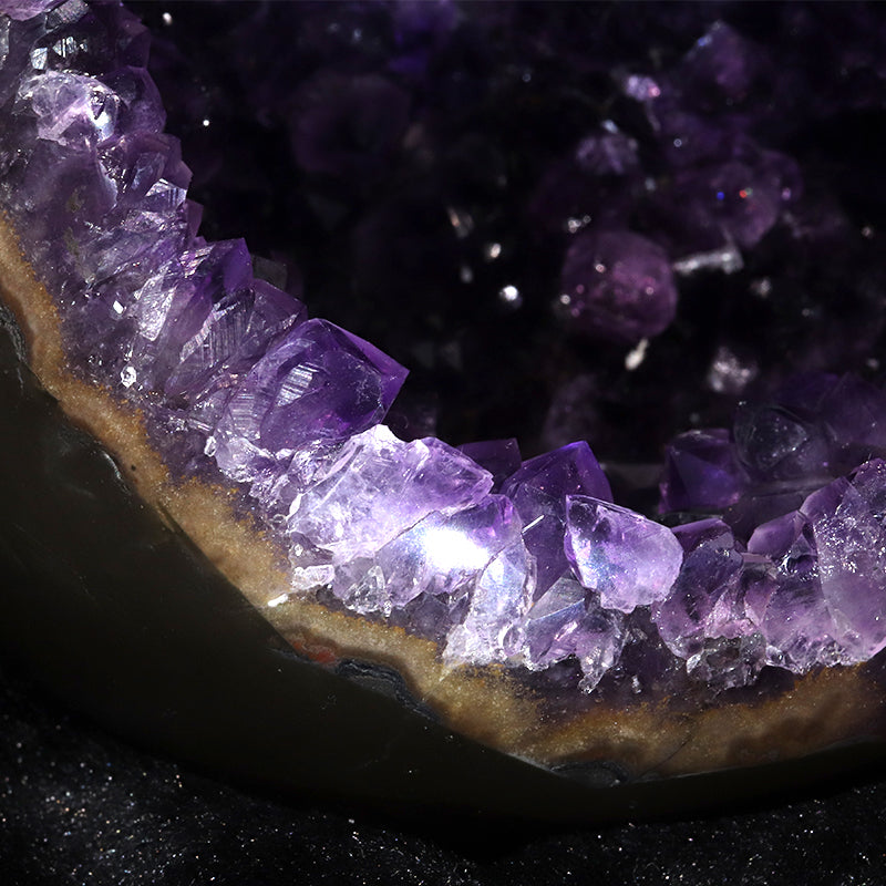 【1/19まで水瓶座星座石20％OFF(決済時に自動割引)】【動画】【一点物】ジオード　アメジスト　エッグ型　ウルグアイ産　[co-g1866]