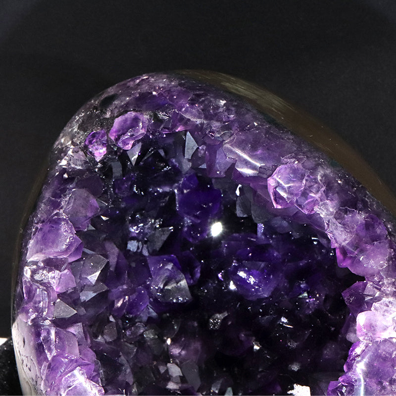 【1/19まで水瓶座星座石20％OFF(決済時に自動割引)】【動画】【一点物】ジオード　アメジスト　エッグ型　ウルグアイ産　[co-g1867]