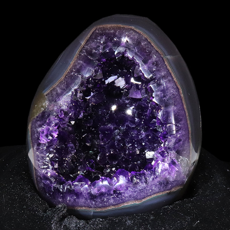 【1/19まで水瓶座星座石20％OFF(決済時に自動割引)】【動画】【一点物】ジオード　アメジスト　エッグ型　ウルグアイ産　[co-g1868]