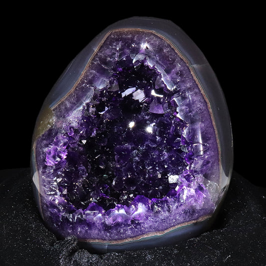 【1/19まで水瓶座星座石20％OFF(決済時に自動割引)】【動画】【一点物】ジオード　アメジスト　エッグ型　ウルグアイ産　[co-g1868]