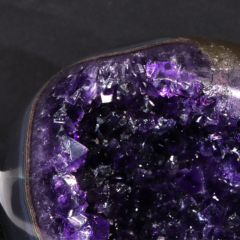 【1/19まで水瓶座星座石20％OFF(決済時に自動割引)】【動画】【一点物】ジオード　アメジスト　エッグ型　ウルグアイ産　[co-g1868]