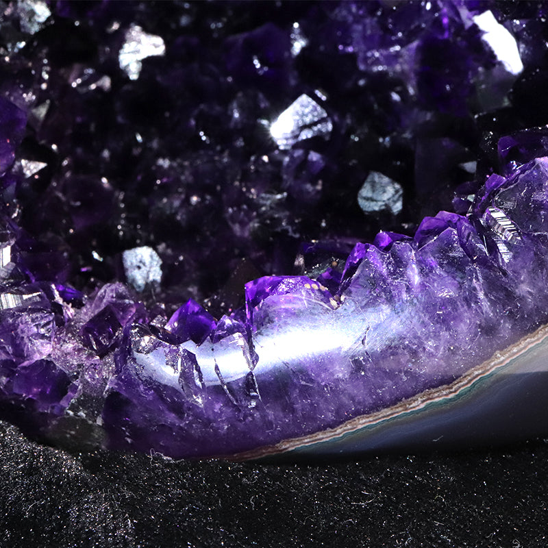 【1/19まで水瓶座星座石20％OFF(決済時に自動割引)】【動画】【一点物】ジオード　アメジスト　エッグ型　ウルグアイ産　[co-g1868]