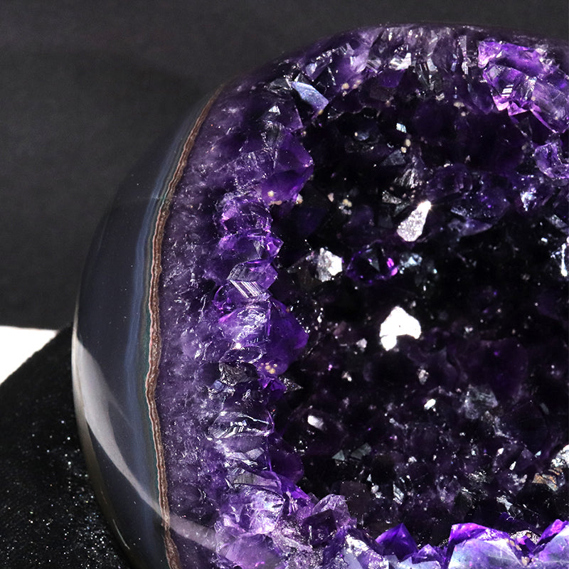 【1/19まで水瓶座星座石20％OFF(決済時に自動割引)】【動画】【一点物】ジオード　アメジスト　エッグ型　ウルグアイ産　[co-g1868]