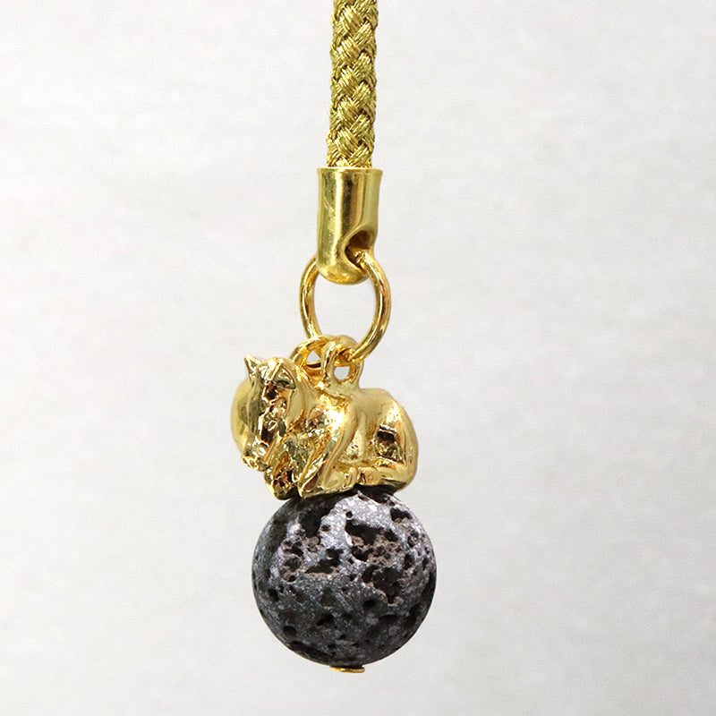 【日本銘石】ストラップ　干支ストラップ　馬(午)　丸約12mm　全5種  [co-g1872]