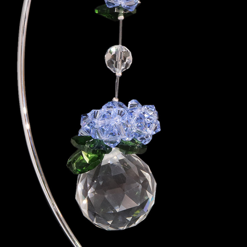 サンキャッチャー　紫陽花　ショート　台付き　日本製  [co-g0996]