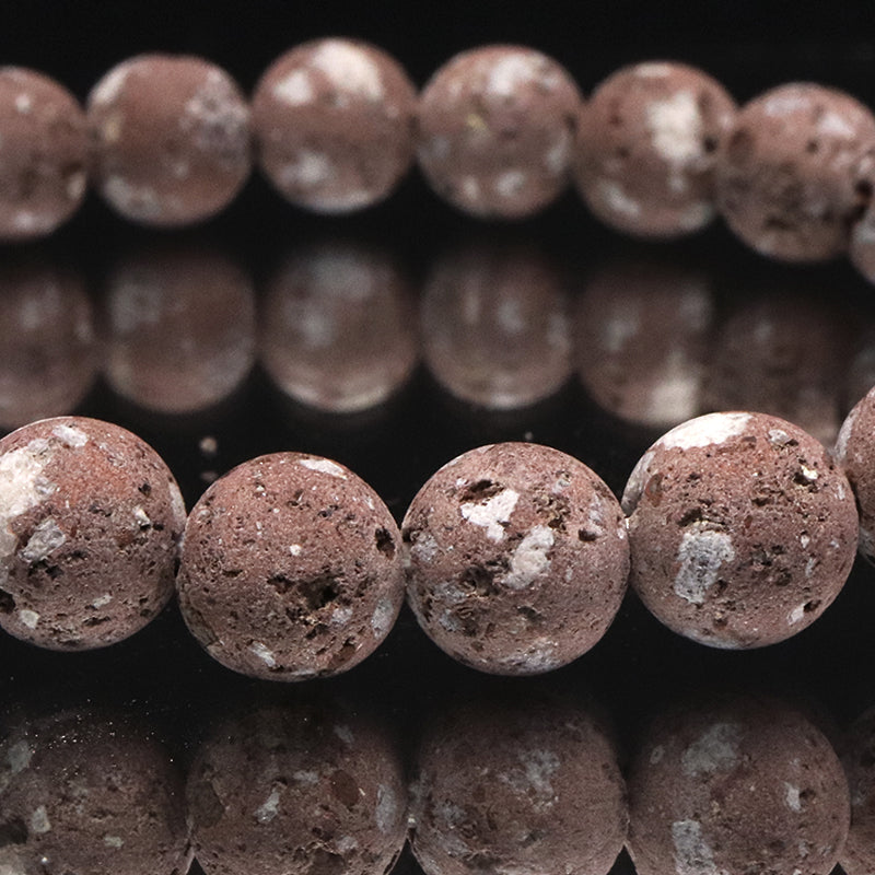 【日本銘石】ブレス　医王石＜石川県産＞　赤　丸  [br-g8108]