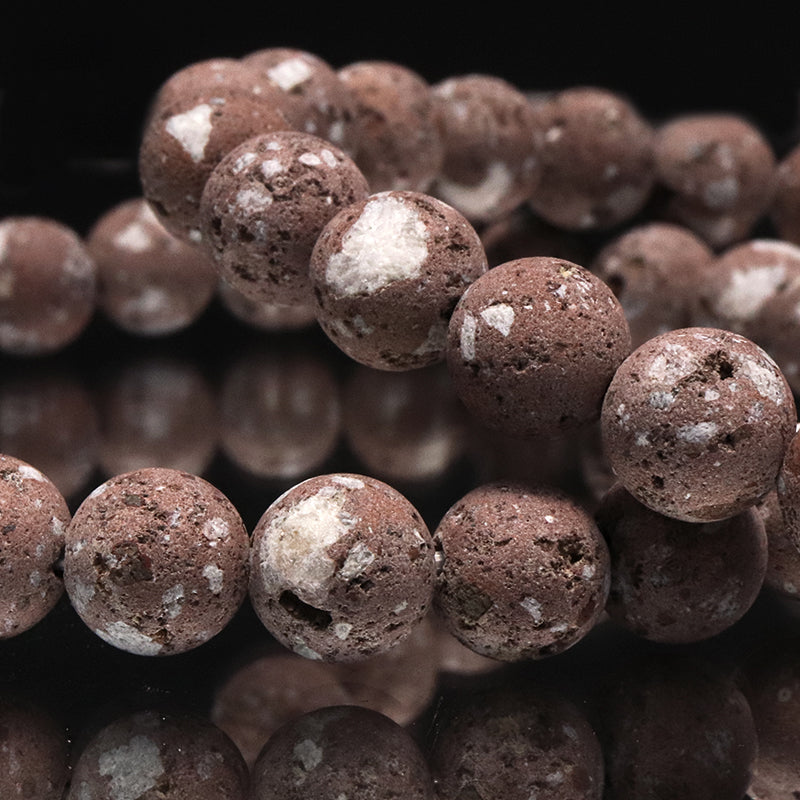 【日本銘石】ブレス　医王石＜石川県産＞　赤　丸  [br-g8108]