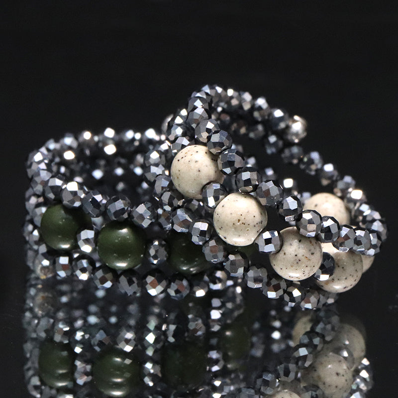 【ことほぎ】形状記憶リング　テラヘルツ　カット約2mm×北投石　丸約4mm　全5種類　日本製 [co-g1887]