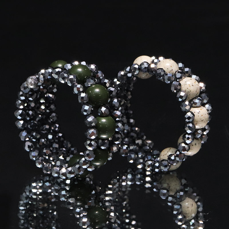 【ことほぎ】形状記憶リング　テラヘルツ　カット約2mm×北投石　丸約4mm　全5種類　日本製 [co-g1887]