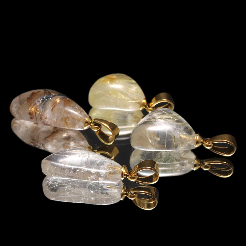 【対象商品10点以上ご購入で30％OFF/決済時に自動割引】ペンダントトップ　ルチルクォーツ＜ブラジル産＞　原石　大　ステンレス製　ケース付き [co-g1892]